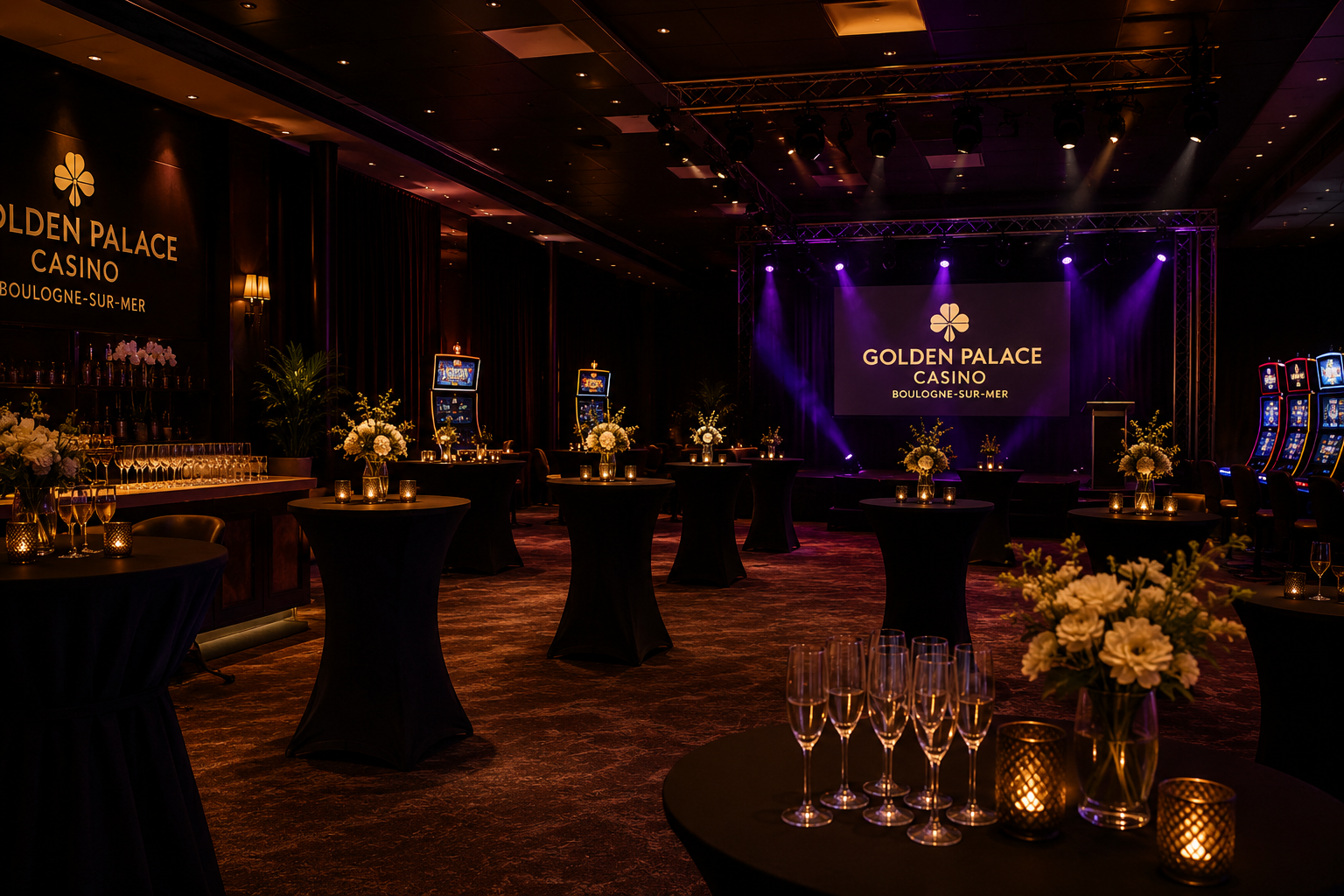 Salle d'événements au Casino Golden Palace Boulogne-sur-Mer